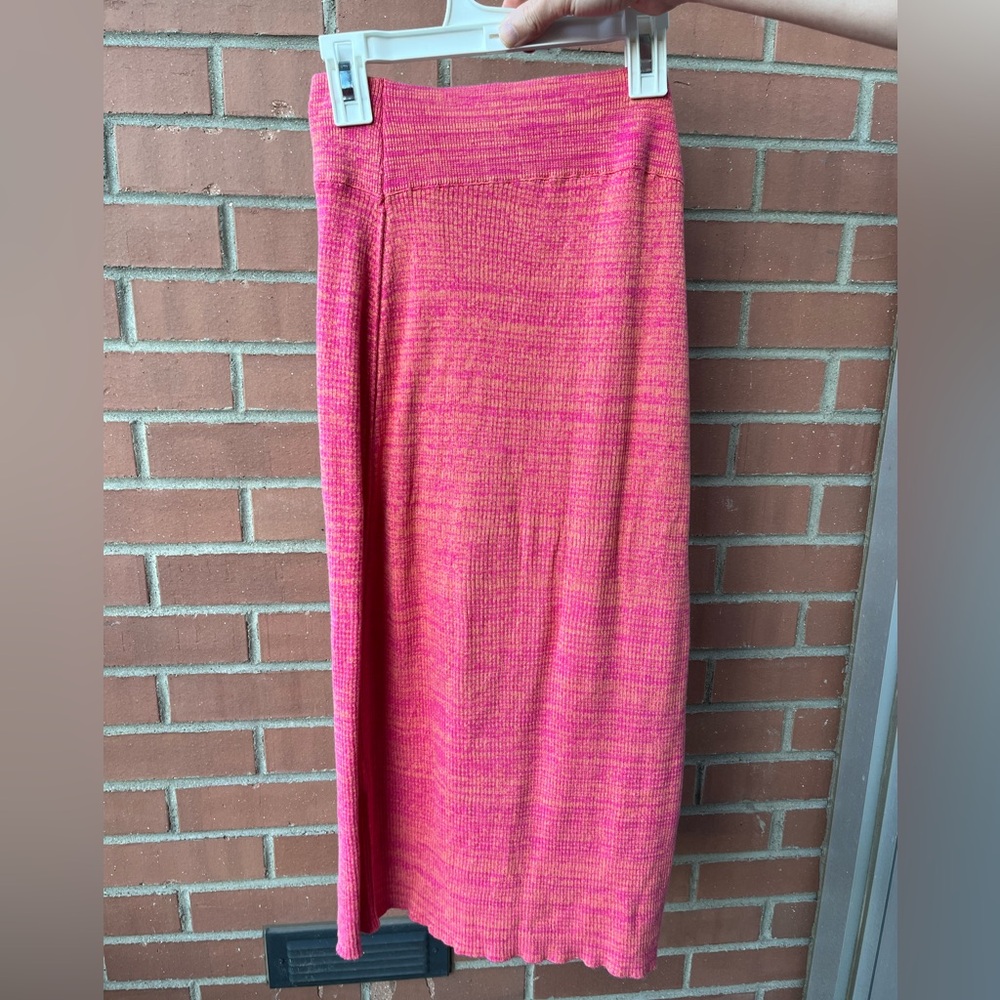 Pink free people skirt